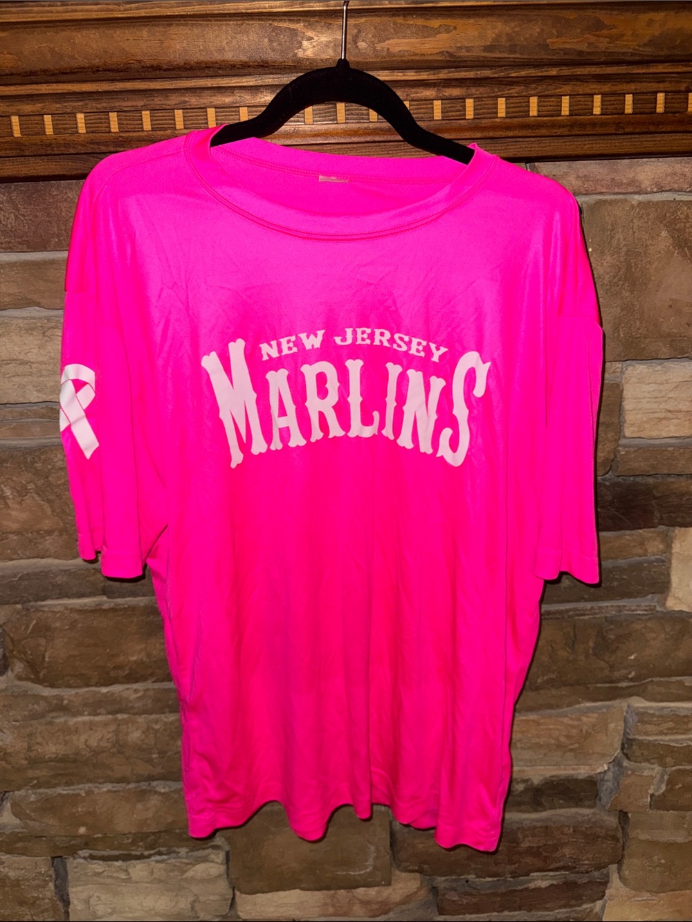 Sport-Tek Neon Pink "New Jersey Marlins" Short Sleeve Tee
